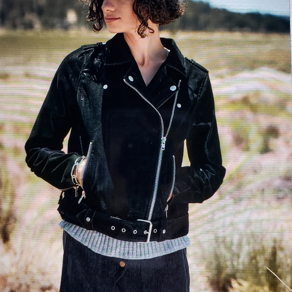 (SOLD) Suede Moto Biker Jacket - Picture 5 of 6